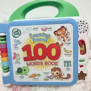 LeapFrog Learning Friends 100 Words Book Kids Bilingual English Spanish Good
